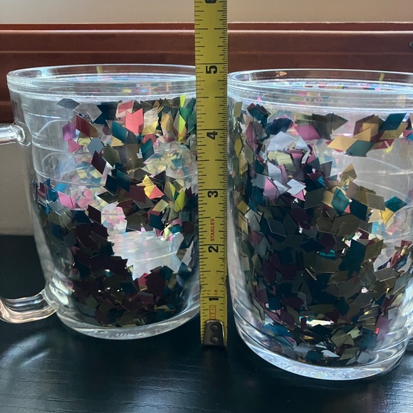 Vintage Tervis Tumbler RARE Glitter Confetti Set of 2 Double Wall Insulated Mugs - Picture 10 of 10